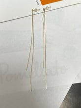 Snake Chain&Natural Diamond Earrings In 18K Yellow Gold