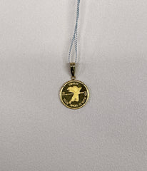 24K+18K Angle Gold Coin, Diameter: 14.4mm, 1.57g