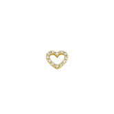0.11 Carat Lab Grown Diamond Heart Stud Earrings