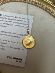 24K+18K Tiger Gold Coin, Diameter:14.5mm, 1.92g
