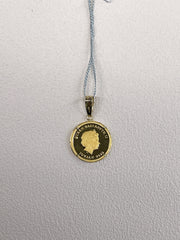 24K+18K Horse Gold Coin, Diameter:14.4mm, 1.59g