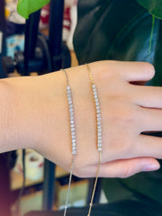 0.96 Carat Tennis Bracelet In 10K Yellow&White Gold