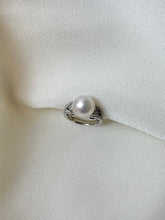 10.5mm White Southsea Pearl Ring in PT900
