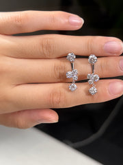 2.8 Carat Total Lab-Grown Diamond Two-way Stud Earrings