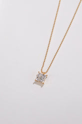 1.53 Carat Square Diamond Necklace
