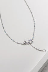 1.063 Carat Round Lab Grown Diamond Necklace In 18K White Gold