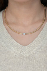 3.5mm Italy Gold Necklet In 18K Tubogas