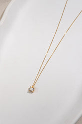 1.532 Carat Round Lab Grown Diamond Necklace In 18K Yellow Gold