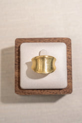 Italy Sliver 925 Textured Ring Gold Color