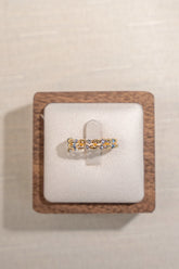 Two-tone Spring Ring In 18K Yellow&White Gold