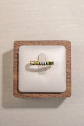 18K Yellow Gold Grosgrain Band Ring