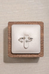 Natural Diamond Open Ring In 18K White Gold