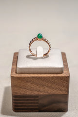 Garnet Ring In 14K Pink Gold