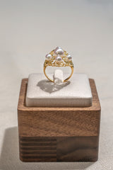 4-6.5mm Akoya Pearl Ring In 18K Yellow Gold