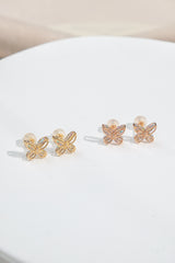 Laser Butterfly Stud Earrings