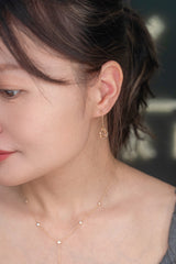 Three-color Gold Stud Earrings