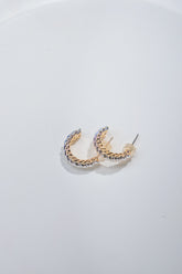 Twisted Two-tone Stud Earrings