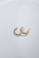 Twisted Two-tone Stud Earrings