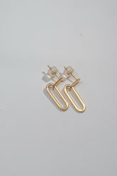 Paper clip Stud Earrings
