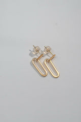 Paper clip Stud Earrings