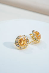 Citrine Stud Earrings
