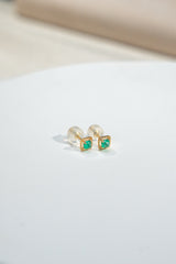 Emerald Stud Earrings