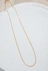 Needle Style Plain Gold Necklace