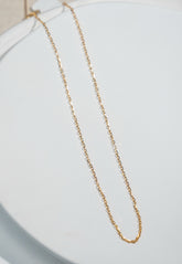 Needle Style Plain Gold Necklace