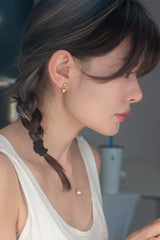 Heart Code 7mm Golden South Sea Cultured Pearl Earrings