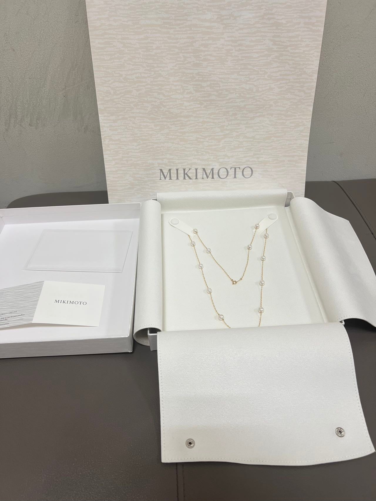 【MIKIMOTO】Akoya Cultured Pearl  Station Necklace