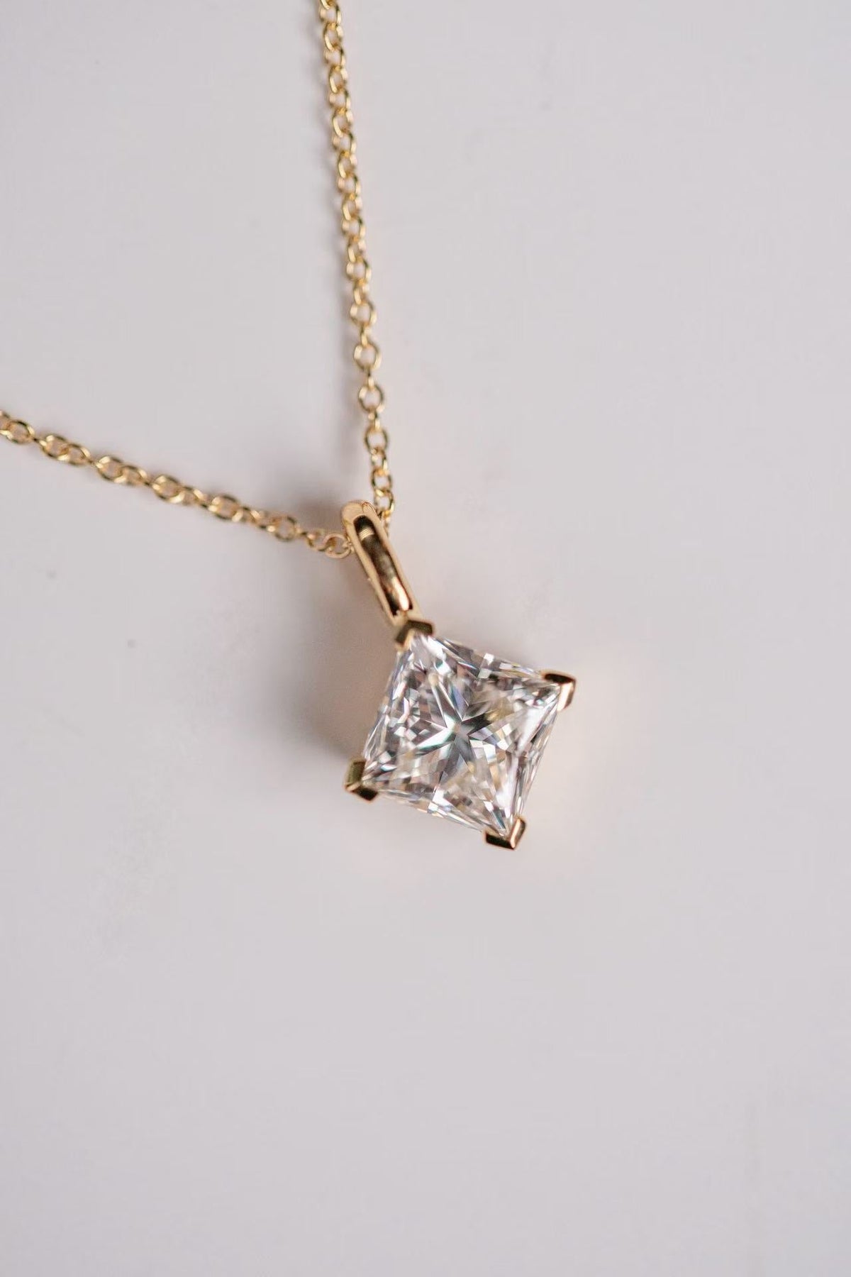 Square Diamond Necklace