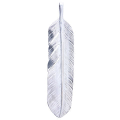 Tarowashimi Silver feather pendant facing left  size:L（W-1AFFL01）