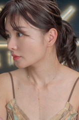 Long Dangle Post Lab Grown Diamond Stud Earrings