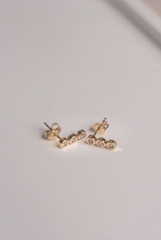 Bezel Post Lab Grown Diamond Stud Earrings