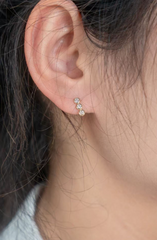 Bezel Post Lab Grown Diamond Stud Earrings