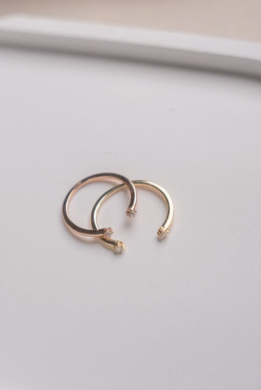 K14 Yellow Gold Natural Diamond Ring