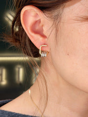 0.2 Carat Natural Diamond Square Earrings In 14K Yellow Gold