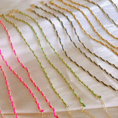 Red String Bracelet  18K Yellow Gold  14+3cm