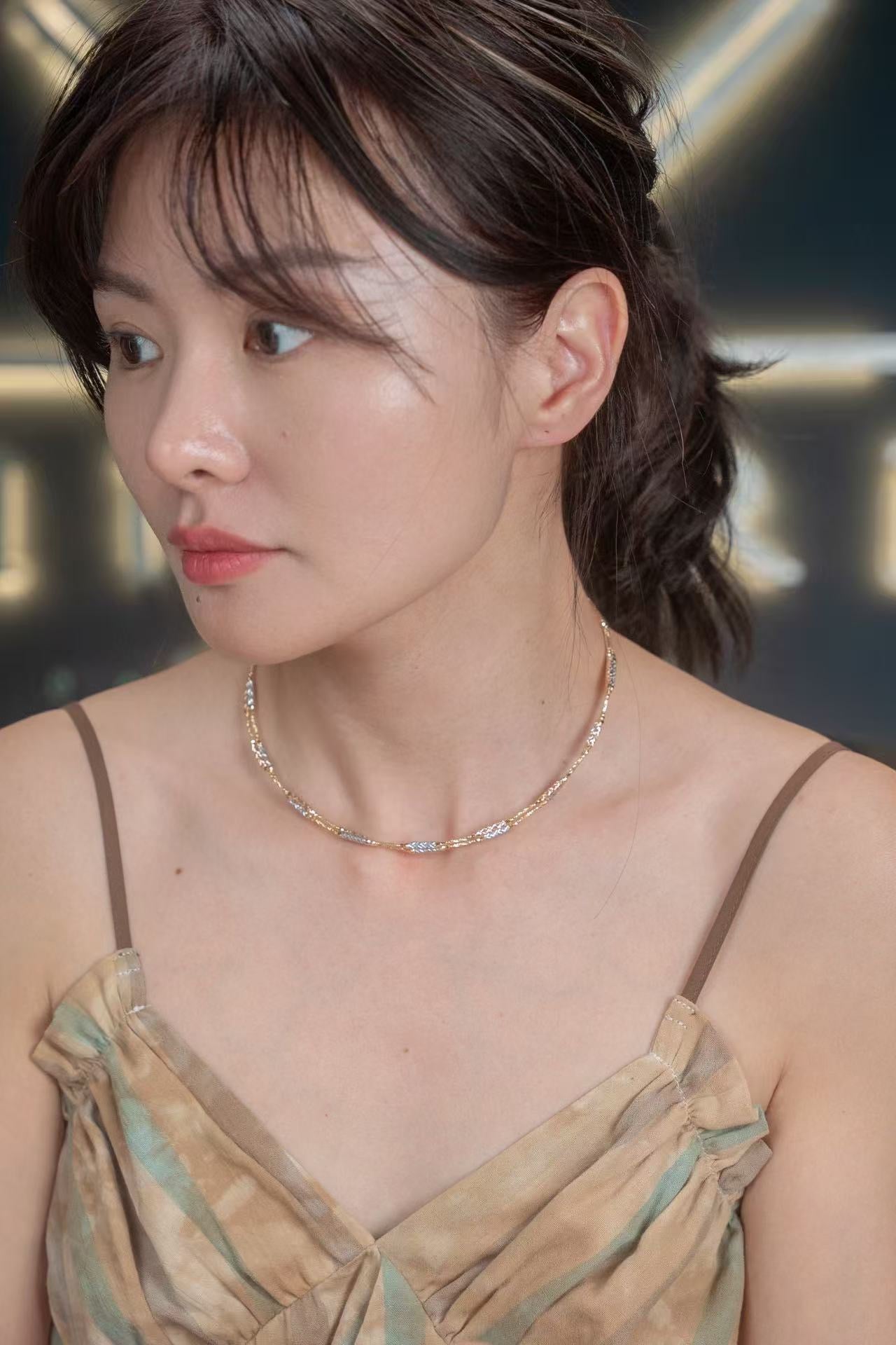 Multi functional three-colour bracelet&necklace