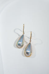 Mabe Pearl Hoop Curve Studs