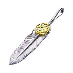 Tarowashimi S feather 02 S K18 flower metal