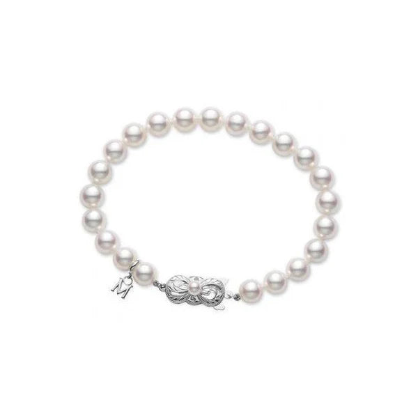 【MIKIMOTO】Akoya Cultured Pearl Bracelet Q2 7-7.5,with 18K Clasp