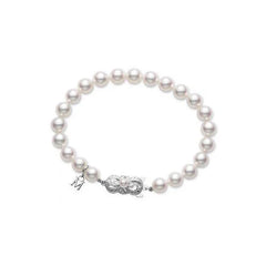 【MIKIMOTO】Akoya Cultured Pearl Bracelet Q2 7-7.5,with 18K Clasp