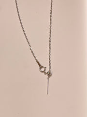 Needle Style Plain Gold Necklace