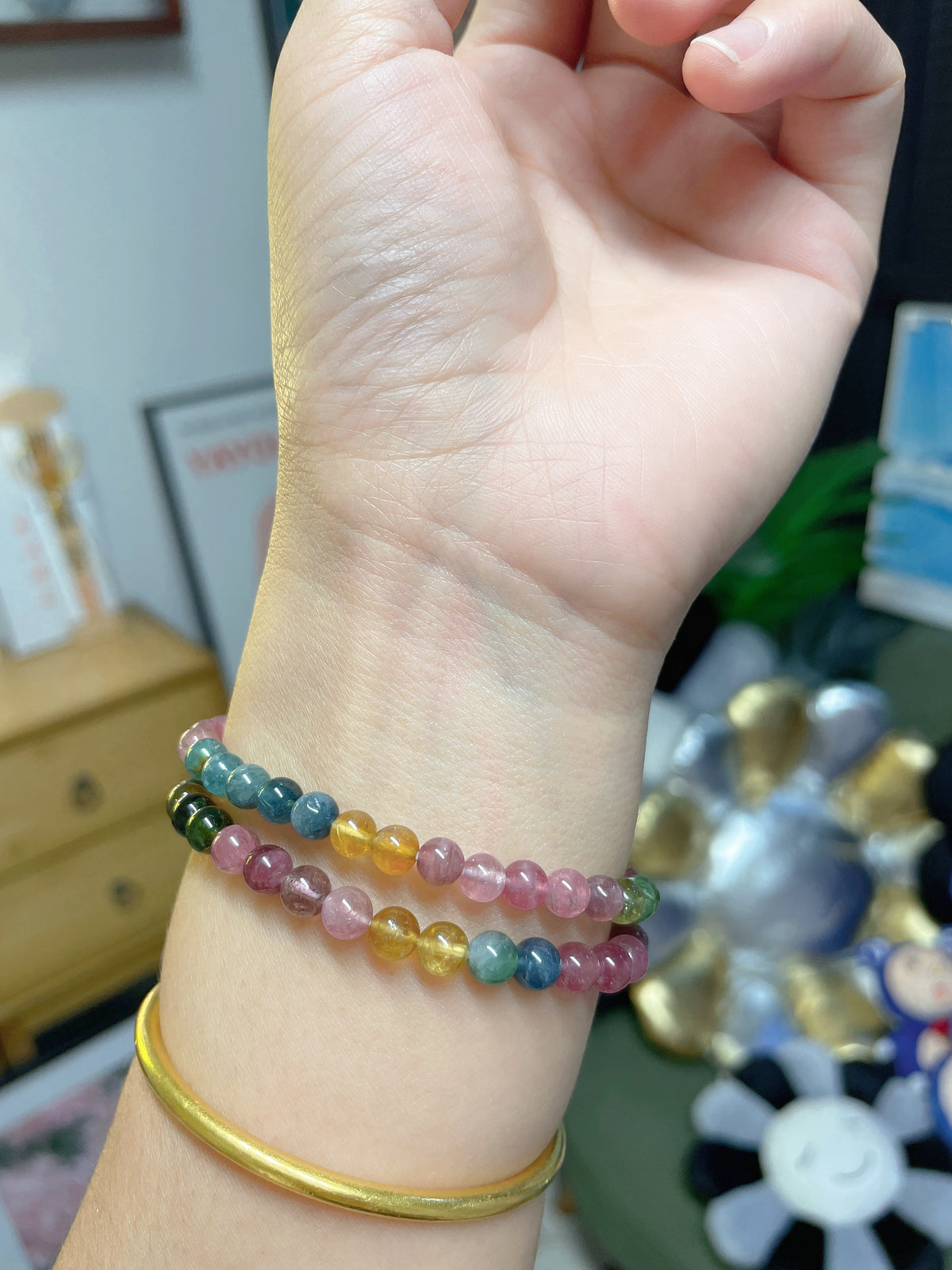 糖果碧玺5.5mm 手围14.5-16cm可带