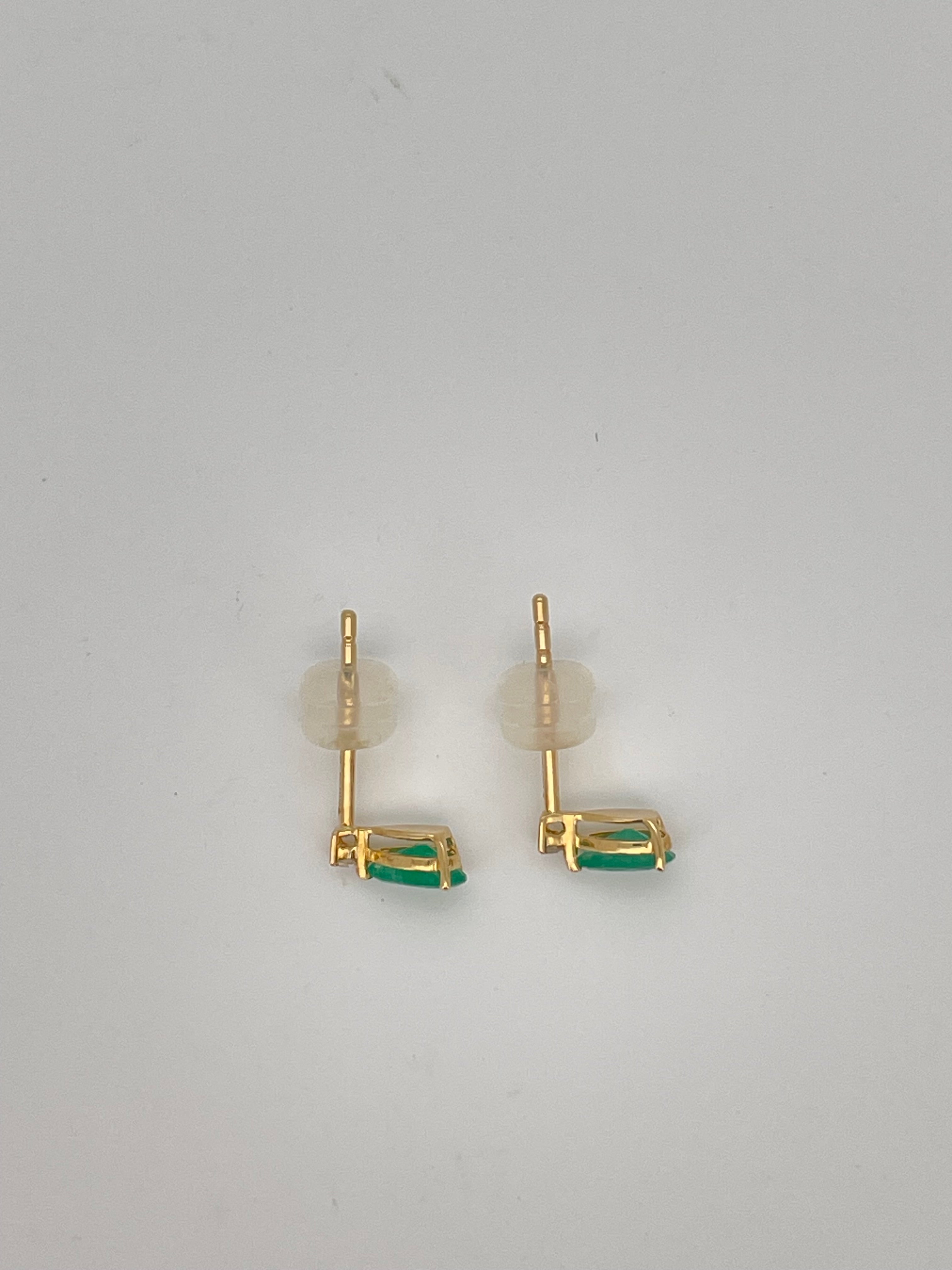 Emerald&Diamond Stud