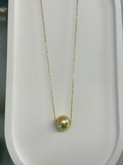 13.7mm Golden South Sea Cultured Pearl Pendant