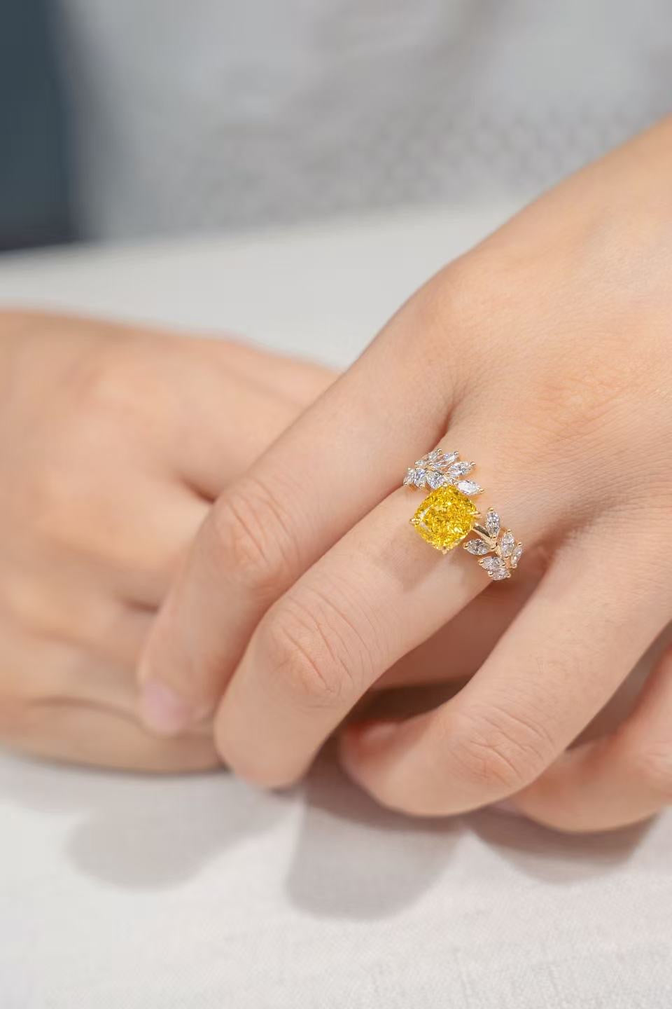 2.29 Carat Cushion-shaped Lab Grown Diamond Ring