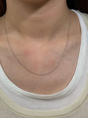 Plain White Gold Necklace