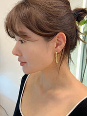 #RZ696，K18黄金 爆闪耳圈 圈口直径30mm 重2.17g